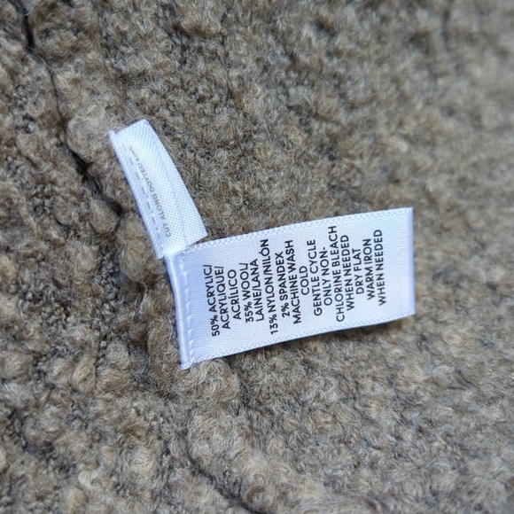 Loft tan boucle cardigan sweater size XS - Picture 4 of 8